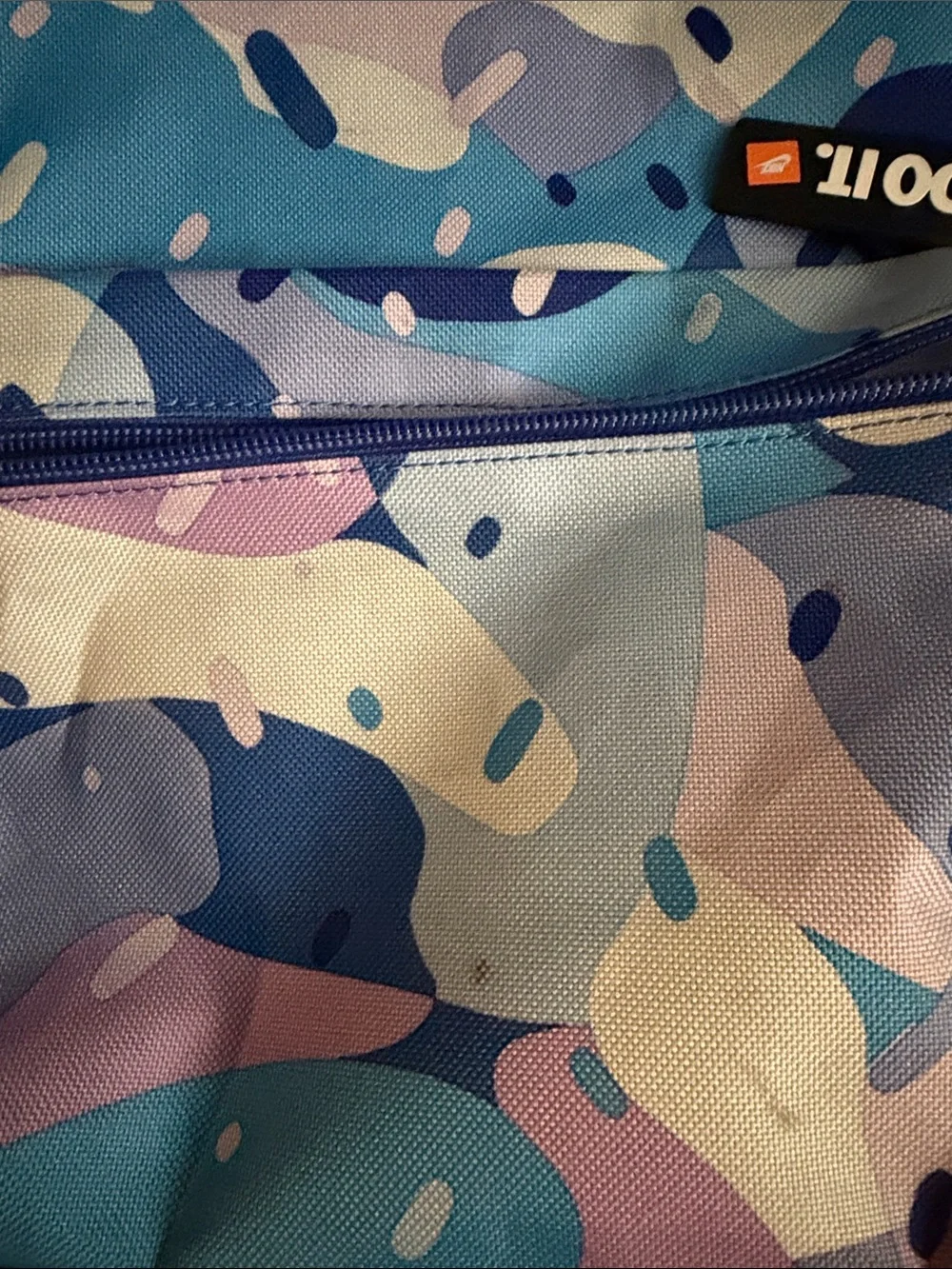 Nike Blue Camo Mini Backpack with Purple and Cream Accents